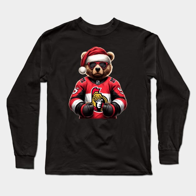 Ottawa Senators Christmas Long Sleeve T-Shirt by Americansports